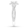Previously Owned Neil Lane Premiere Diamond Engagement Ring 1-1/3 ct tw Oval & Round-cut 14K White Gold