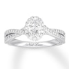 Thumbnail Image 0 of Previously Owned Neil Lane Premiere Diamond Engagement Ring 1-1/3 ct tw Oval & Round-cut 14K Gold - Size 8.5