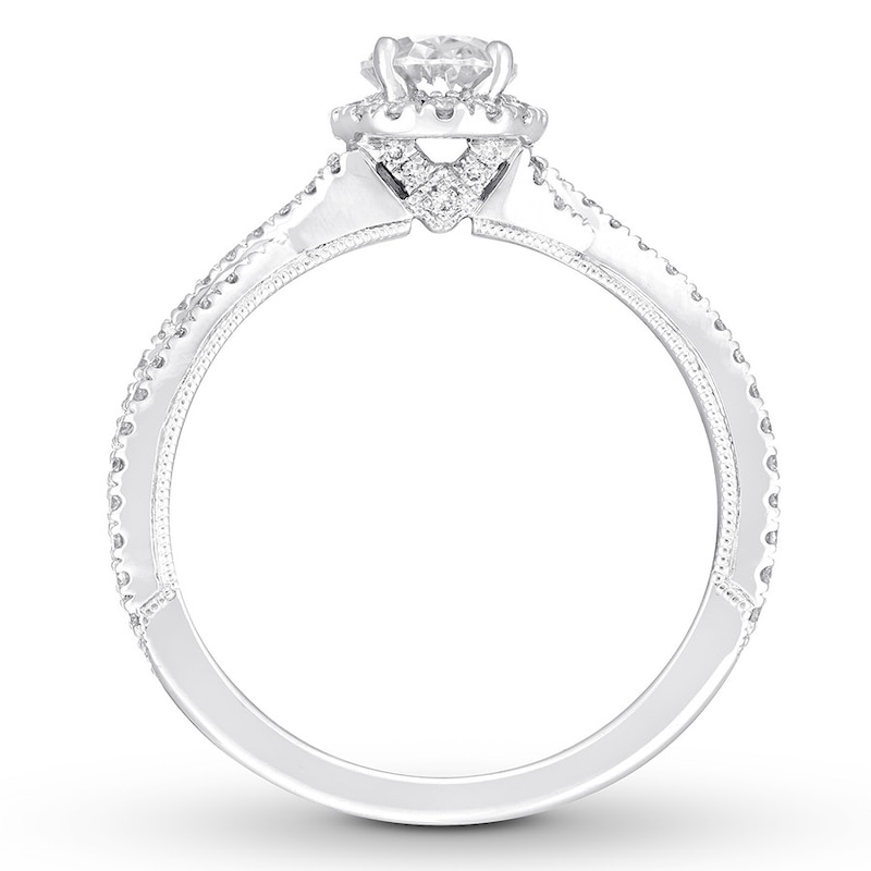 Previously Owned Neil Lane Premiere Diamond Engagement Ring 1-1/3 ct tw Oval & Round-cut 14K Gold - Size 8.5