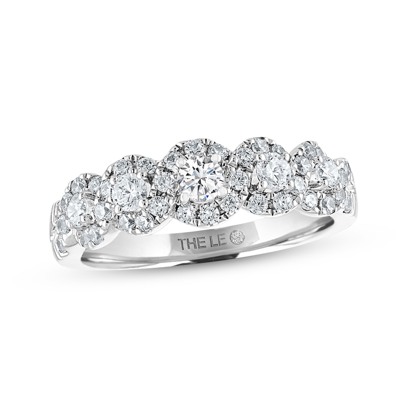 Previously Owned THE LEO Diamond Anniversary Ring 3/4 ct tw Round-cut 14K White Gold