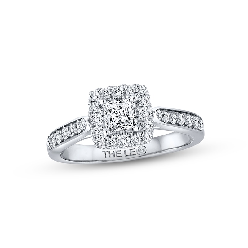 Main Image 1 of Previously Owned THE LEO Engagement Ring 3/4 ct tw Diamonds 14K White Gold