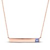 Thumbnail Image 1 of Previously Owned Tanzanite Bar Necklace 10K Rose Gold