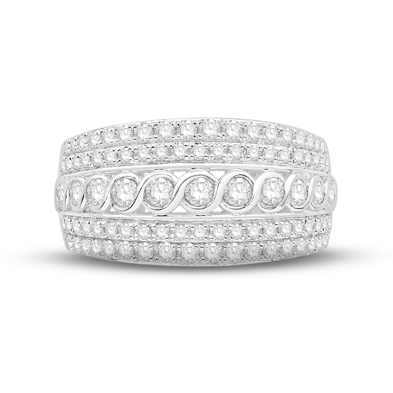 Main Image 3 of Previously Owned Diamond Anniversary Ring 1 ct tw Round-cut 10K White Gold