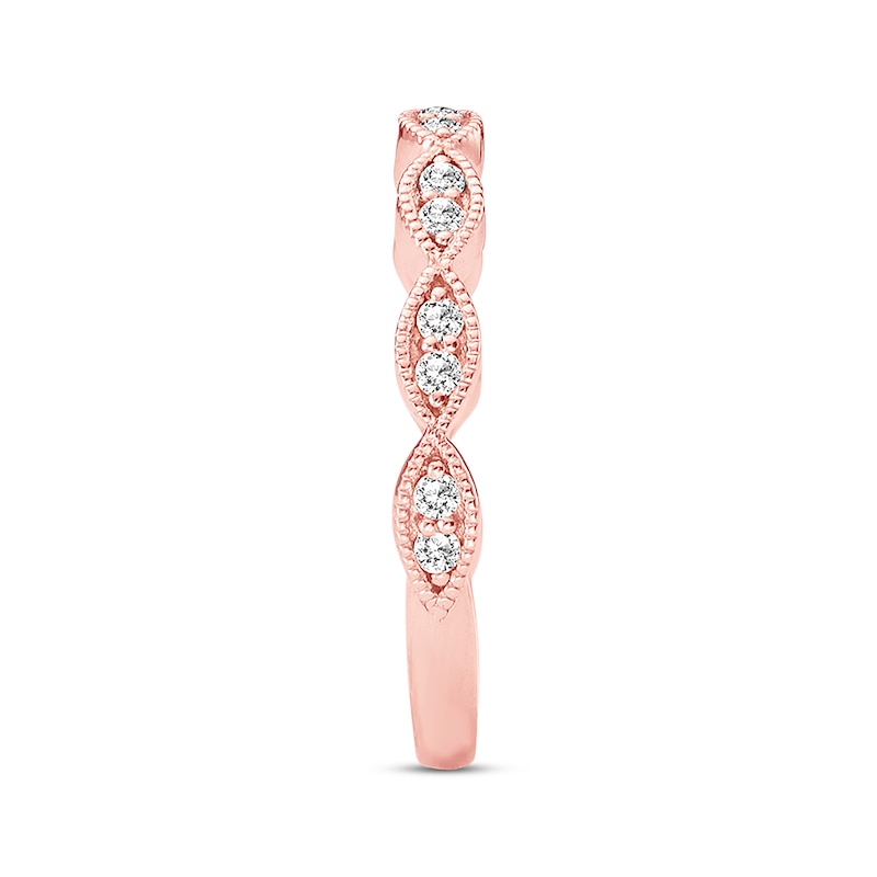 Main Image 2 of Previously Owned Diamond Anniversary Band 1/5 carat tw Round-cut 14K Rose Gold