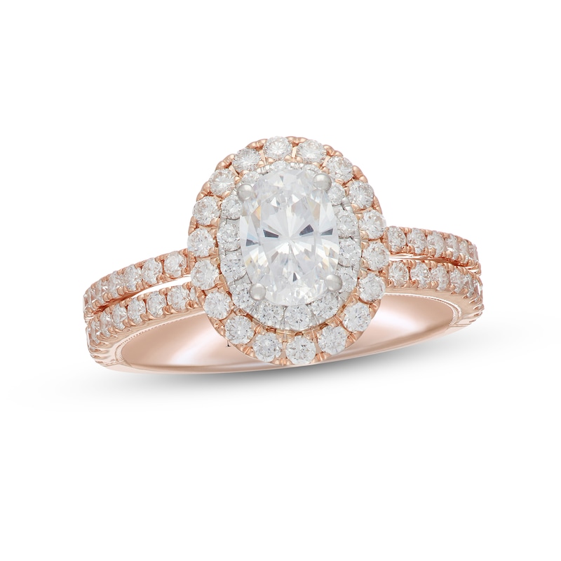 Main Image 1 of Previously Owned Neil Lane Diamond Engagement Ring 1-3/4 ct tw Oval/Round 14K Two-Tone Gold