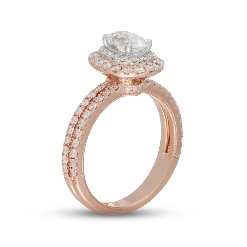 Main Image 2 of Previously Owned Neil Lane Diamond Engagement Ring 1-3/4 ct tw Oval/Round 14K Two-Tone Gold