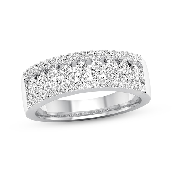 Previously Owned Diamond Anniversary Band 1 ct tw Oval and Round-Cut 14K White Gold