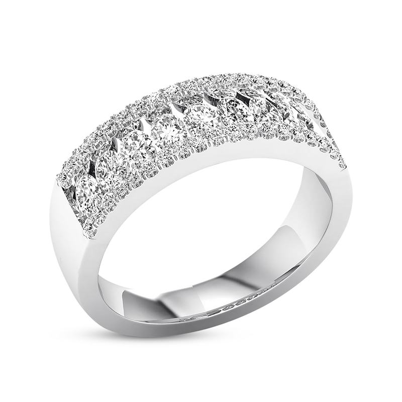 Main Image 2 of Previously Owned Diamond Anniversary Band 1 ct tw Oval and Round-Cut 14K White Gold