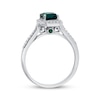 Thumbnail Image 2 of Previously Owned Lab-Created Emerald & White Topaz Ring 10K White Gold
