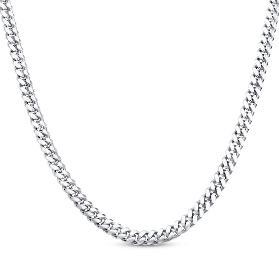 Previously Owned Miami Cuban Link Necklace Solid Sterling Silver 22"