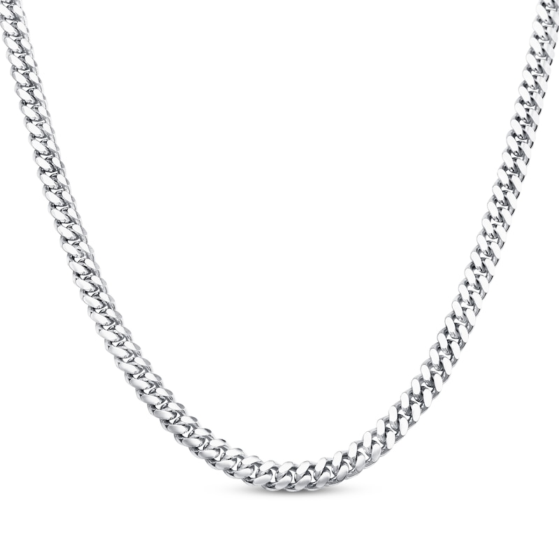 Main Image 1 of Previously Owned Miami Cuban Link Necklace Solid Sterling Silver 22"