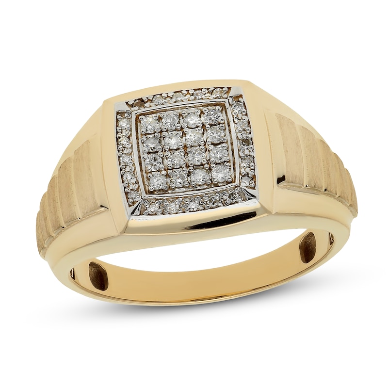 Main Image 1 of Previously Owned Men's Diamond Ring 1/4 ct tw 10K Yellow Gold