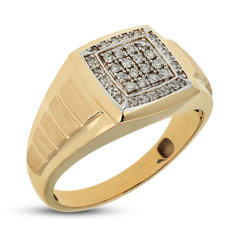 Main Image 2 of Previously Owned Men's Diamond Ring 1/4 ct tw 10K Yellow Gold