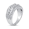 Previously Owned Men's Diamond Wedding Ring 1-1/2 ct tw Round-cut 10K White Gold