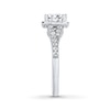 Thumbnail Image 3 of Previously Owned THE LEO Engagement Ring 1 ct tw Emerald/Round-cut Diamonds 14K White Gold