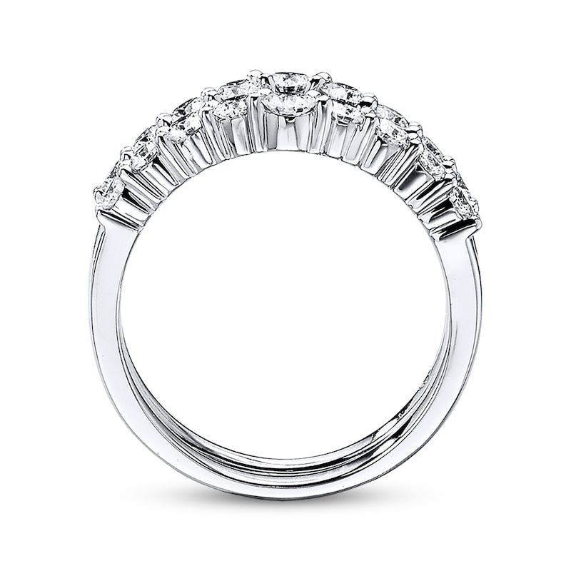 Main Image 3 of Previously Owned THE LEO Diamond Enhancer Ring 1 ct tw Round-cut 14K White Gold