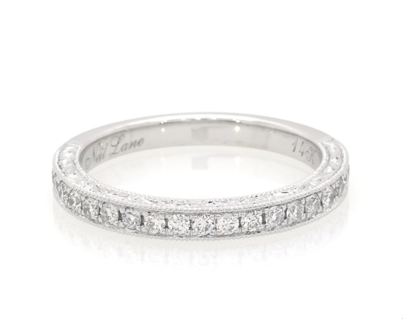Main Image 1 of Previously Owned Neil Lane Diamond Wedding Band 1/3 ct tw 14K White Gold Size 5