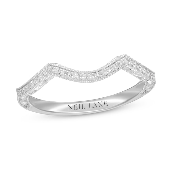 Previously Owned Neil Lane Diamond Wedding Band 1/6 ct tw Round-cut 14K White Gold