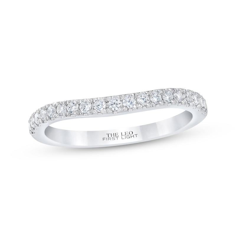 Main Image 1 of Previously Owned THE LEO First Light Diamond Wedding Band 1/4 ct tw 14K White Gold