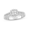 Previously Owned Diamond Engagement Ring 5/8 ct tw Princess & Round-cut 14K White Gold