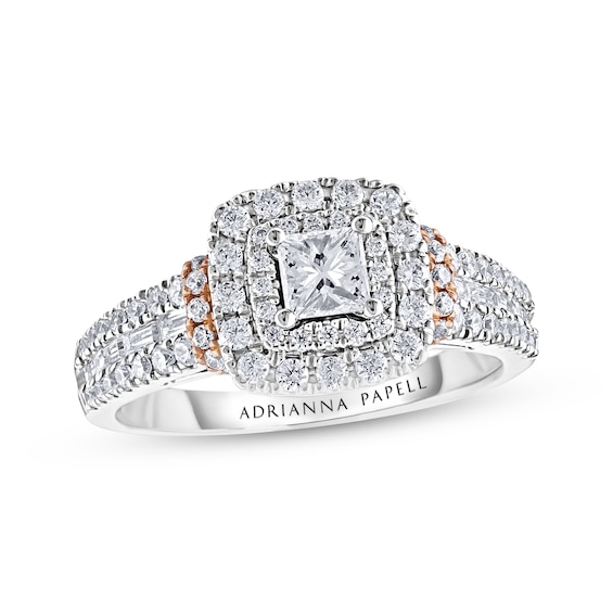 Previously Owned Adrianna Papell Diamond Engagement Ring 1 ct tw Princess