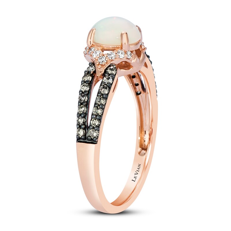 Main Image 2 of Previously Owned Le Vian Opal Ring 1/3 ct tw Diamonds 14K Strawberry Gold