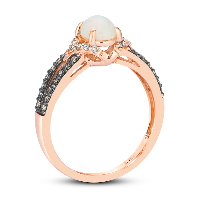 Main Image 3 of Previously Owned Le Vian Opal Ring 1/3 ct tw Diamonds 14K Strawberry Gold