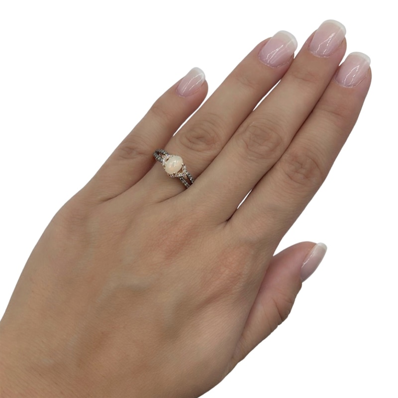 Main Image 5 of Previously Owned Le Vian Opal Ring 1/3 ct tw Diamonds 14K Strawberry Gold