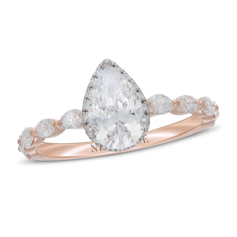 Previously Owned Neil Lane Premiere Diamond Engagement Ring 1-1/2 ct tw Pear & Marquise-cut 14K Rose Gold