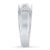Thumbnail Image 3 of Previously Owned Men's THE LEO Wedding Band 3/8 ct tw Leo Diamonds 14K White Gold