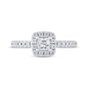 Previously Owned THE LEO Diamond Engagement Ring 5/8 ct tw Princess & Round-cut 14K White Gold