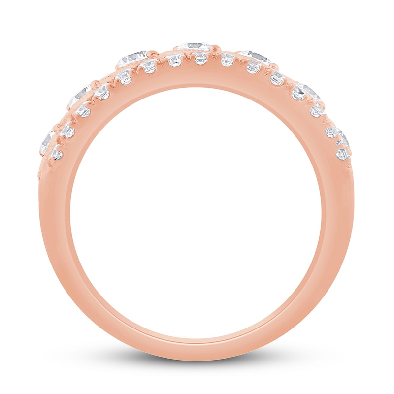 Main Image 2 of Previously Owned Diamond Anniversary Band 1 ct tw Round-cut 10K Rose Gold