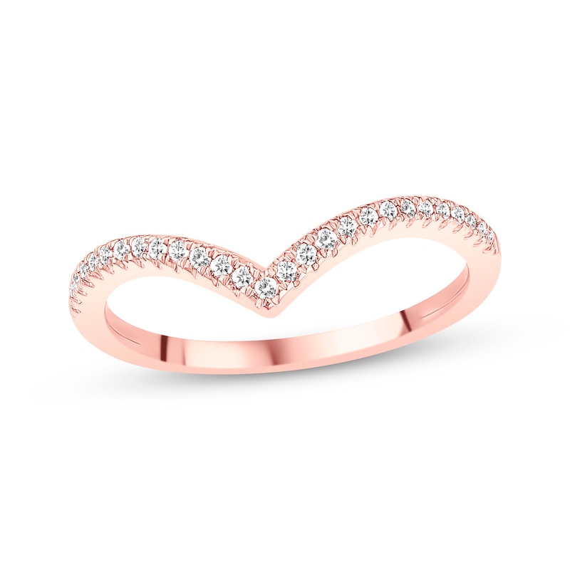 Main Image 1 of Previously Owned Diamond Wedding Band 1/8 ct tw Round-cut 14K Rose Gold