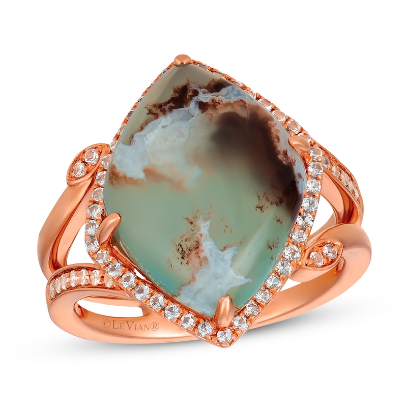 Main Image 1 of Previously Owned Le Vian Aquaprase Ring White Topaz 14K Strawberry Gold