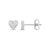 Thumbnail Image 0 of Previously Owned Diamond Heart Earrings 1/4 ct tw Round-cut 10K White Gold