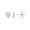 Thumbnail Image 0 of Previously Owned Diamond Heart Earrings 1/4 ct tw Round-cut 10K White Gold
