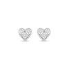 Thumbnail Image 1 of Previously Owned Diamond Heart Earrings 1/4 ct tw Round-cut 10K White Gold