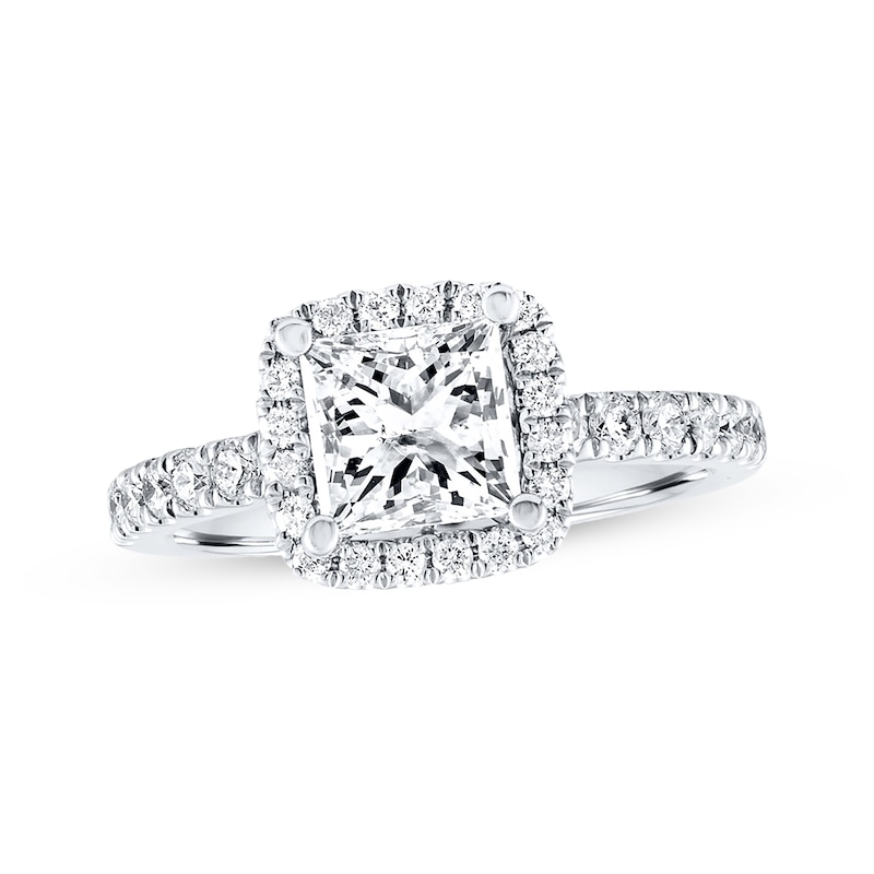 Previously Owned Princess-cut Diamond Engagement Ring 2 ct tw 14K White Gold