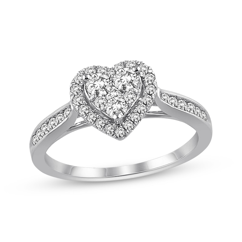 Previously Owned Diamond Engagement Ring 1/2 ct tw Round-cut 14K White Gold