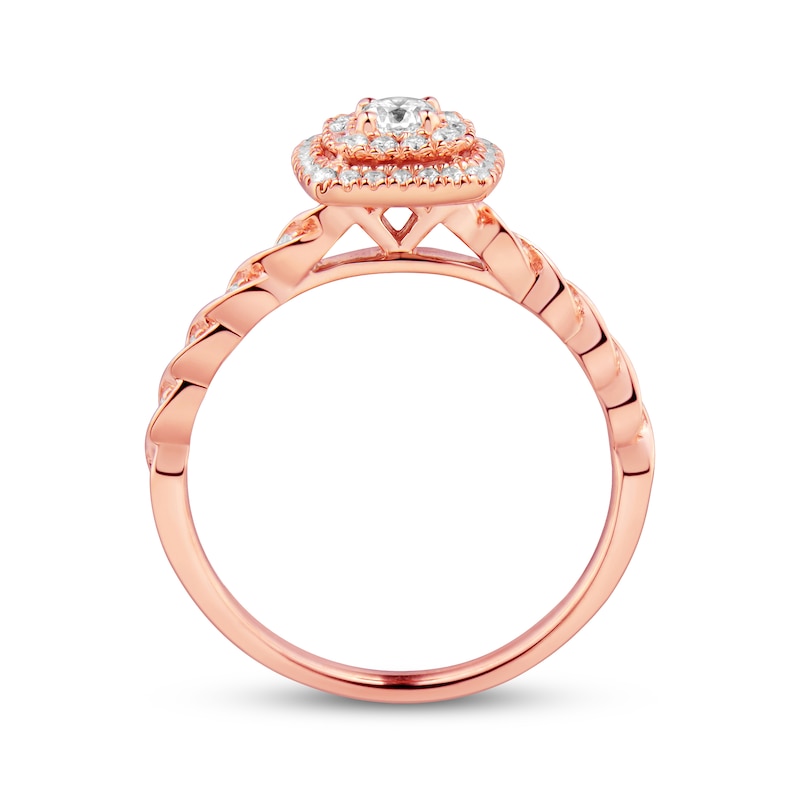 Main Image 2 of Previously Owned Diamond Engagement Ring 1/3 ct tw Round-cut 10K Rose Gold