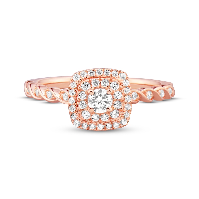 Main Image 3 of Previously Owned Diamond Engagement Ring 1/3 ct tw Round-cut 10K Rose Gold