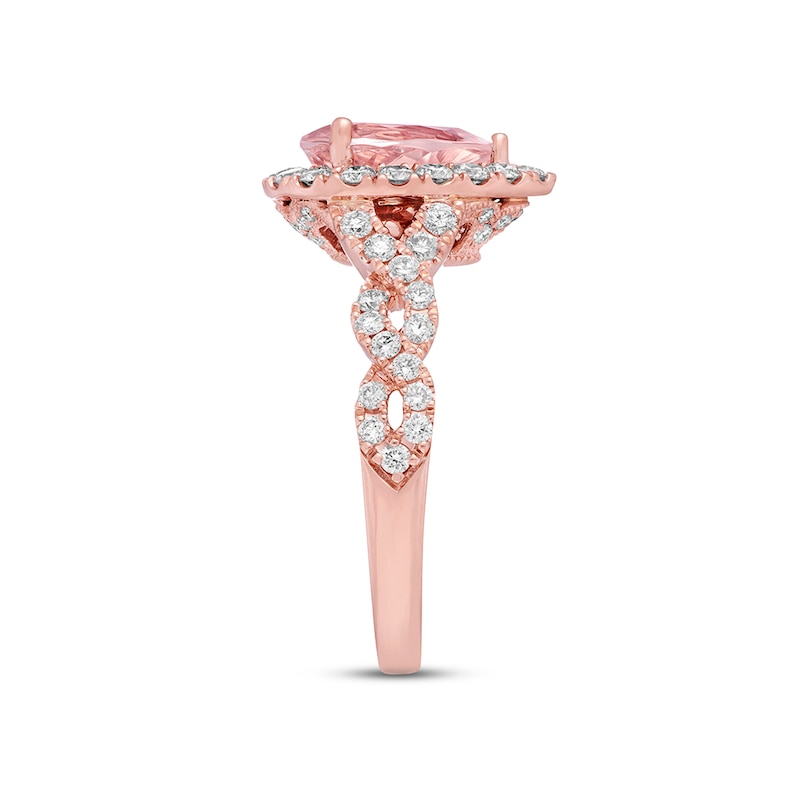 Main Image 2 of Previously Owned Neil Lane Morganite Engagement Ring 3/4 ct tw Diamonds 14K Gold Size 9.5