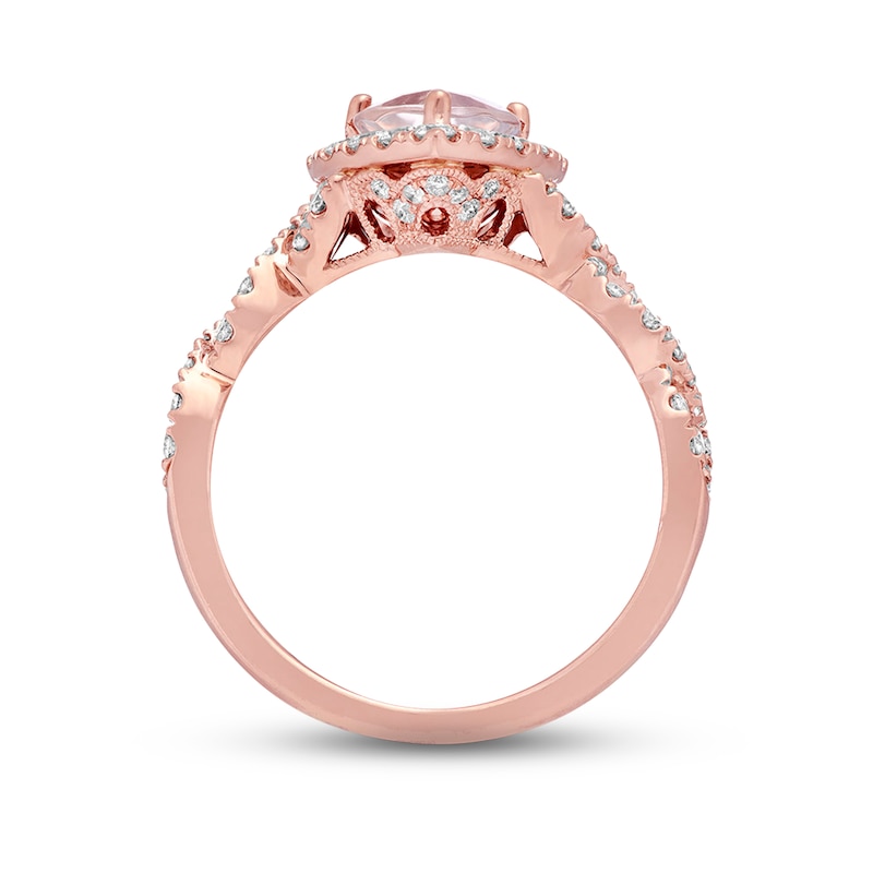 Main Image 3 of Previously Owned Neil Lane Morganite Engagement Ring 3/4 ct tw Diamonds 14K Gold Size 9.5