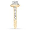 Previously Owned Neil Lane Engagement Ring 1-1/2 ct tw Princess & Round-cut Diamonds 14K Two-Tone Gold