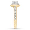 Previously Owned Neil Lane Engagement Ring 1-1/2 ct tw Princess & Round-cut Diamonds 14K Two-Tone Gold