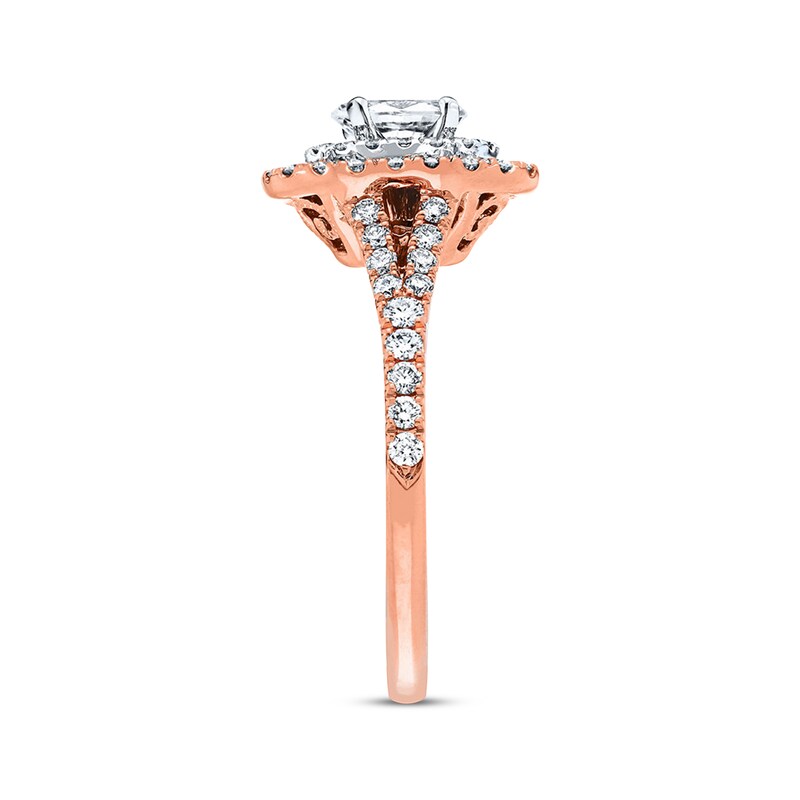 Main Image 2 of Previously Owned Neil Lane Engagement Ring 1 ct tw Oval & Round-cut Diamonds 14K Two-Tone Gold - Size 9.5