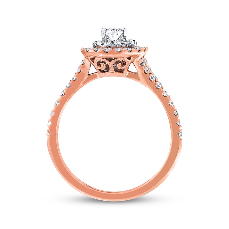 Main Image 3 of Previously Owned Neil Lane Engagement Ring 1 ct tw Oval & Round-cut Diamonds 14K Two-Tone Gold - Size 9.5
