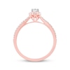 Thumbnail Image 3 of Previously Owned Diamond Engagement Ring 1/2 ct tw Pear & Round 14K Rose Gold - Size 4