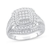 Thumbnail Image 1 of Previously Owned Diamond Engagement Ring 1 ct tw Princess/Round/Baguette-cut 10K White Gold