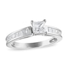 Thumbnail Image 1 of Previously Owned Diamond Engagement Ring 1-1/4 ct tw Princess-cut 14K White Gold